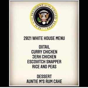 The White House Jamaican Menu